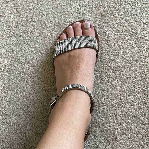 Sparkly Wedding Sandals // Size 6.5 - Picture 2 of 6